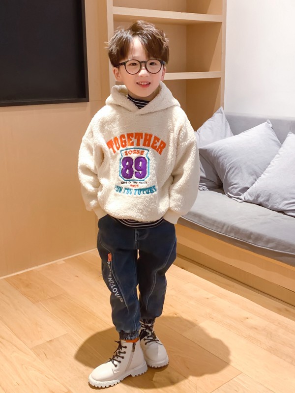 左西2020秋冬季白色印花卫衣