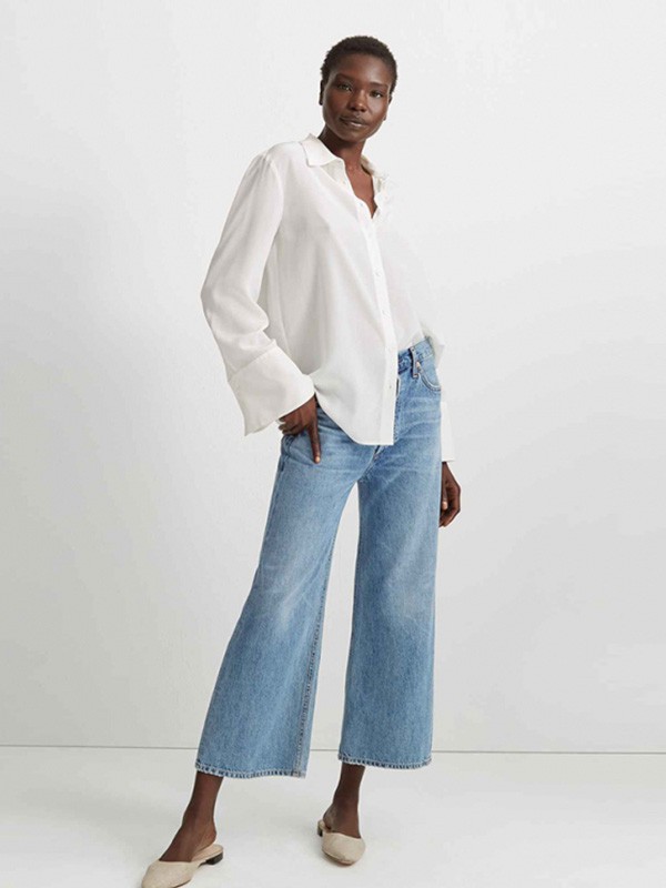 摩纳哥会馆2020秋冬季白色纯色衬衫