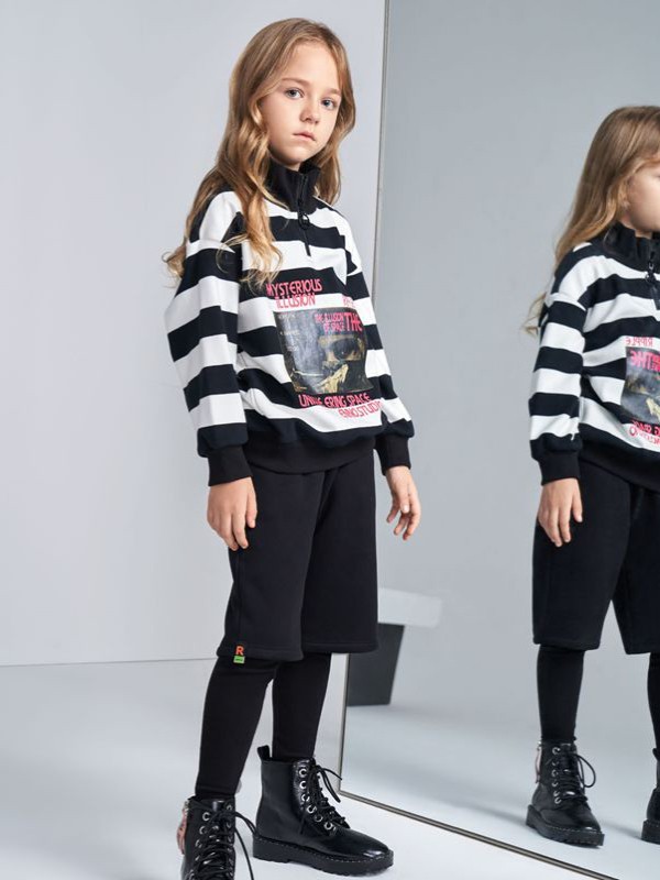 诺贝达2020秋冬季黑色条纹打底衫