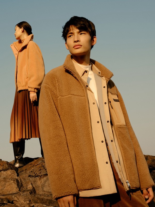 me&city休闲装2020秋冬季驼色宽松外套