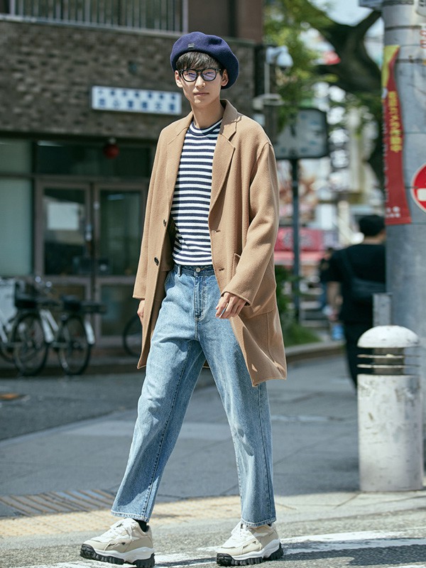 me&city休闲装2020秋冬季卡其色纯色大衣