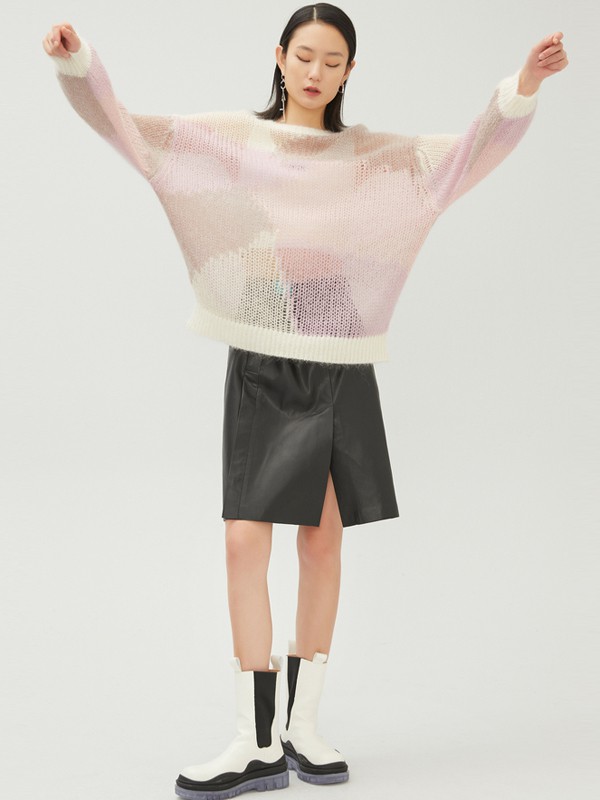 Z112020秋冬季粉色针织衫