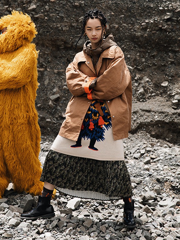 幻走女装2020秋冬季咖啡色宽松外套