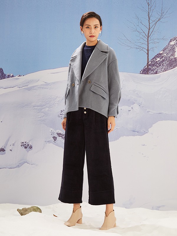 CC&DD2020秋冬季灰色宽松大衣