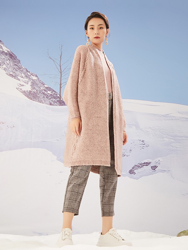 CC&DD女装2020秋冬季粉色宽松外套