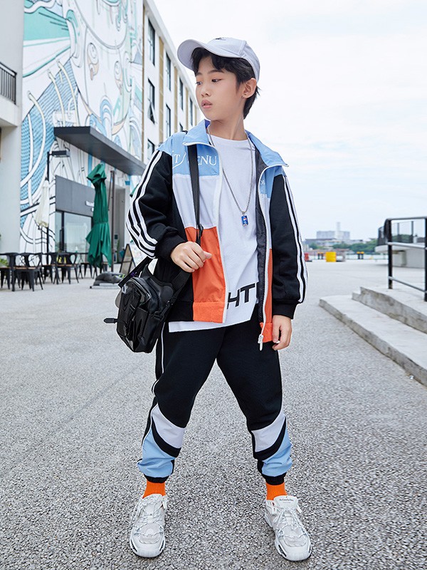 HohTot2020秋冬季拼色撞色外套