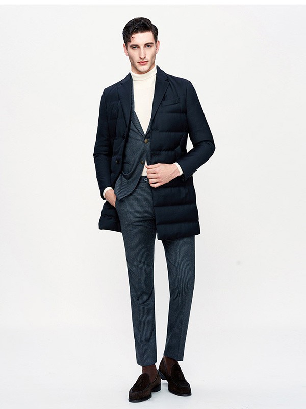 乔顿2020秋冬季黑色纯色棉服