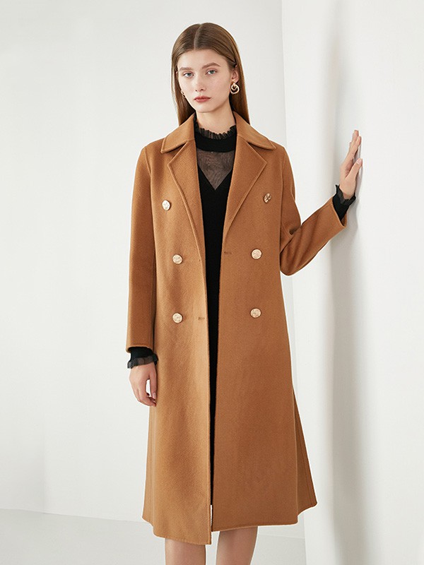 奥菲曼2020秋冬季卡其色长款打底衫