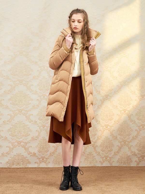 犁人坊2020秋冬季黄色宽松棉服