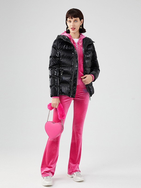 橘滋女装2020秋冬季黑色宽松羽绒服