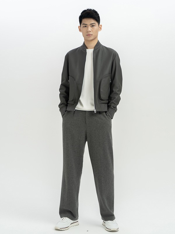 非城2020秋冬季灰色纯色外套