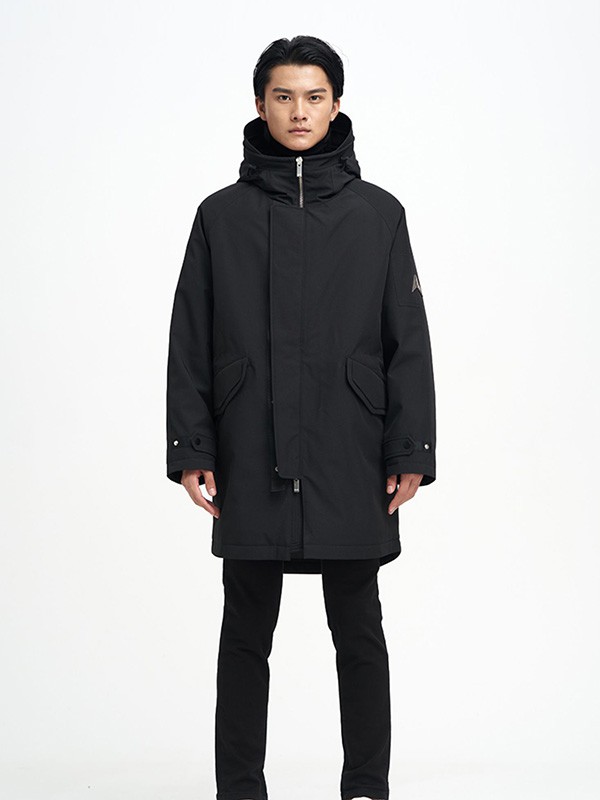 非城2020秋冬季黑色连帽羽绒服