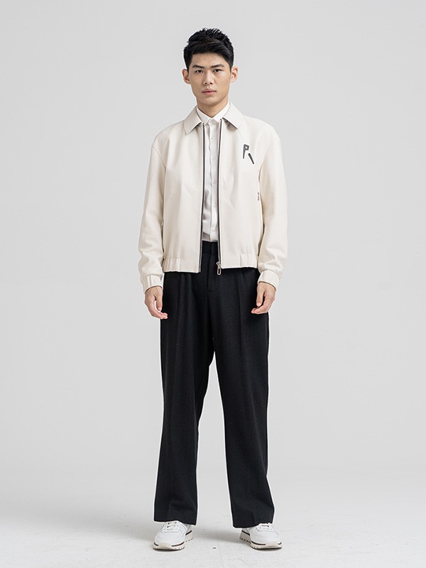 非城2020秋冬季白色纯色皮衣