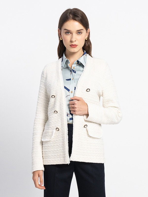 SCOFIELD2020秋冬季白色纯色外套