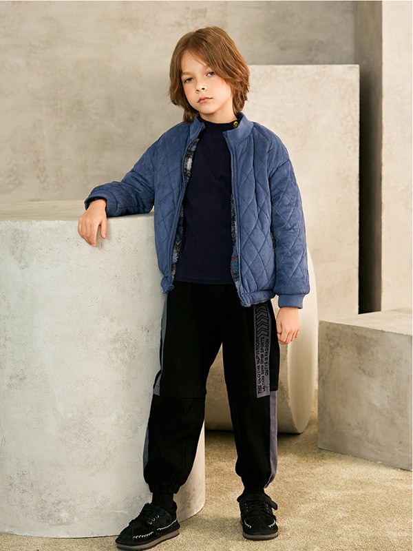 植木2020秋冬季藏蓝色宽松外套