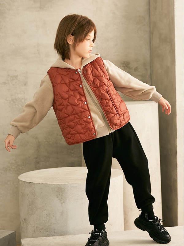 植木2020秋冬季红色纯色马夹