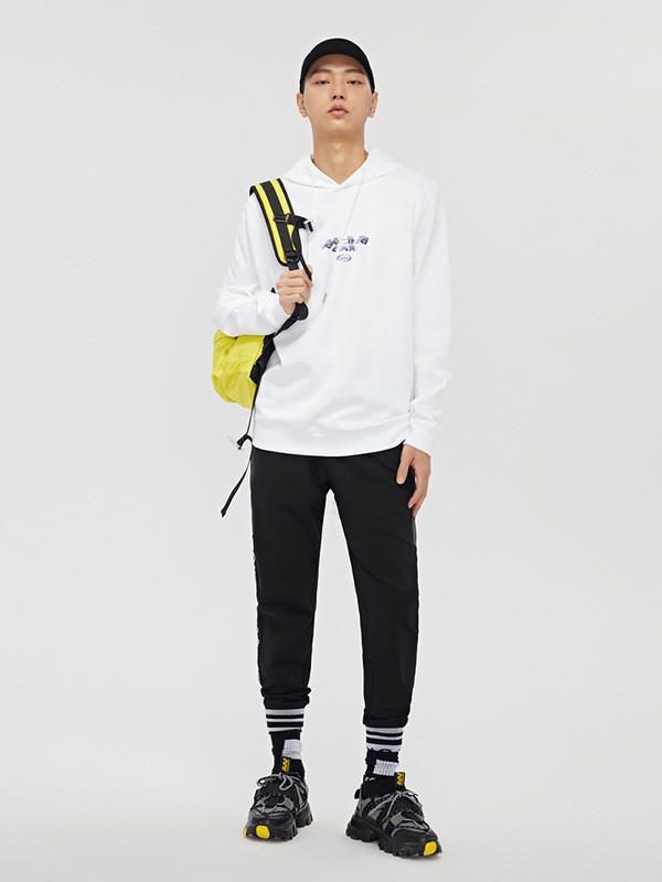 卡宾2020秋冬季白色印花卫衣