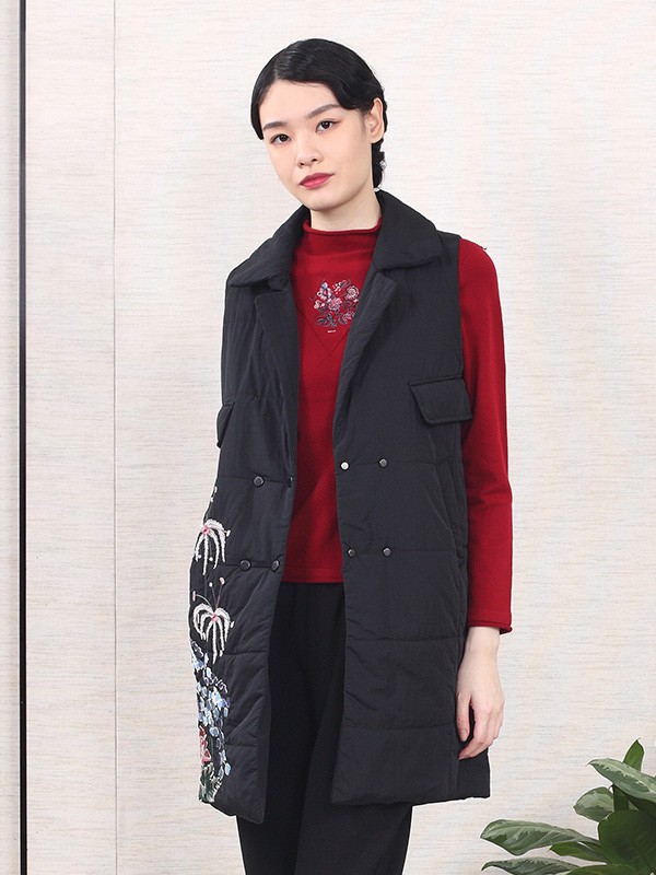 葵牌2020秋冬季黑色宽松马夹