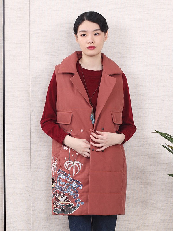 葵牌2020秋冬季粉色宽松马夹