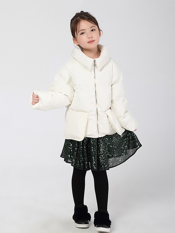 法纳贝儿 2020秋冬季白色纯色羽绒服