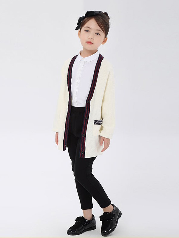 法纳贝儿 2020秋冬季白色撞色针织衫