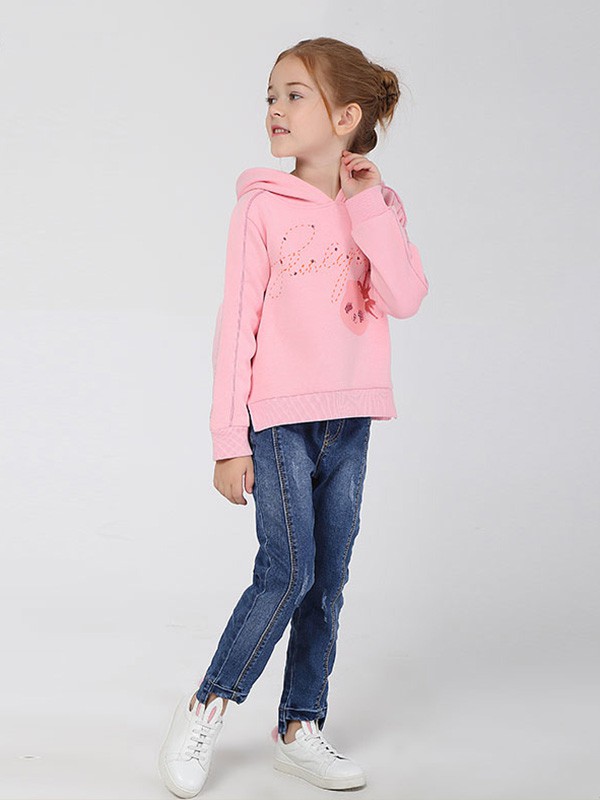 法纳贝儿 2020秋冬季粉色连帽上衣