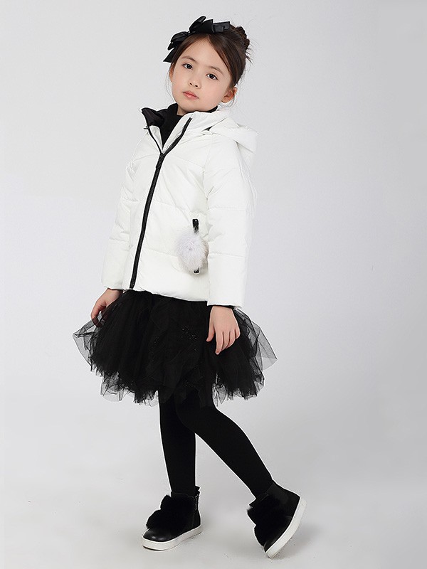 法纳贝儿 2020秋冬季白色连帽羽绒服