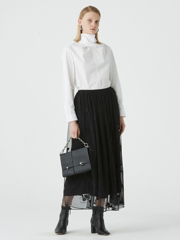 玛丝菲尔2020秋冬季白色纯色衬衫