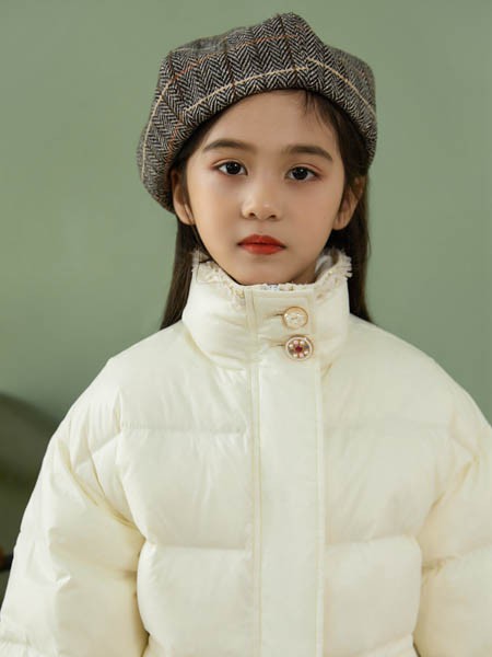 优仔优妹童装2020秋冬季白色纯色羽绒服