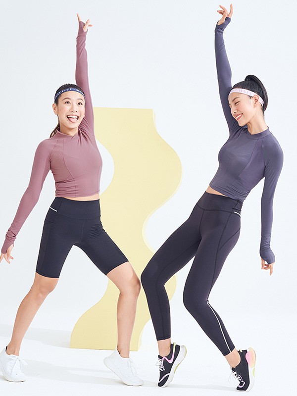 玛娅运动装2020秋冬季粉色燕尾上衣