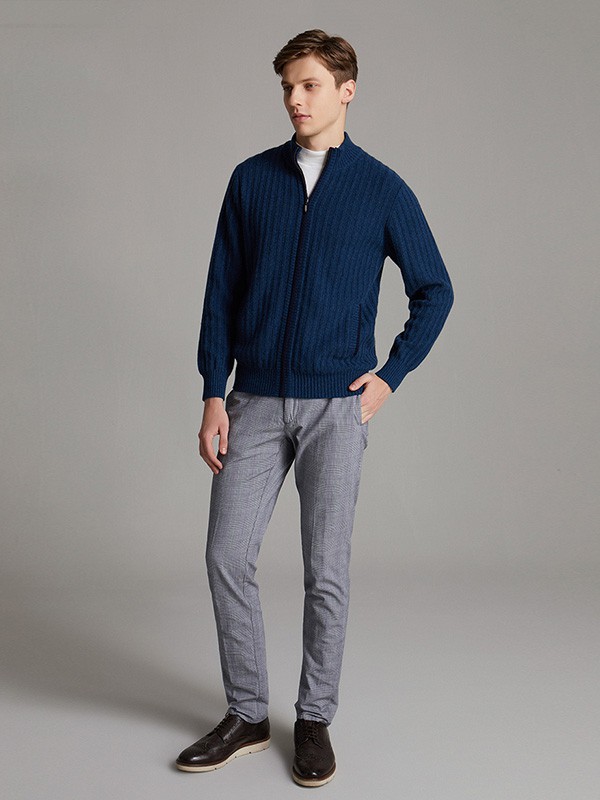 珍贝2020秋冬季蓝色宽松外套