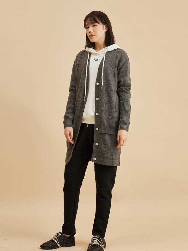 衣魔得思2020秋冬季灰色宽松外套