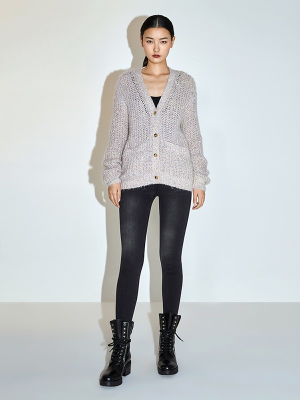 misssixty2020秋冬季灰色宽松针织衫