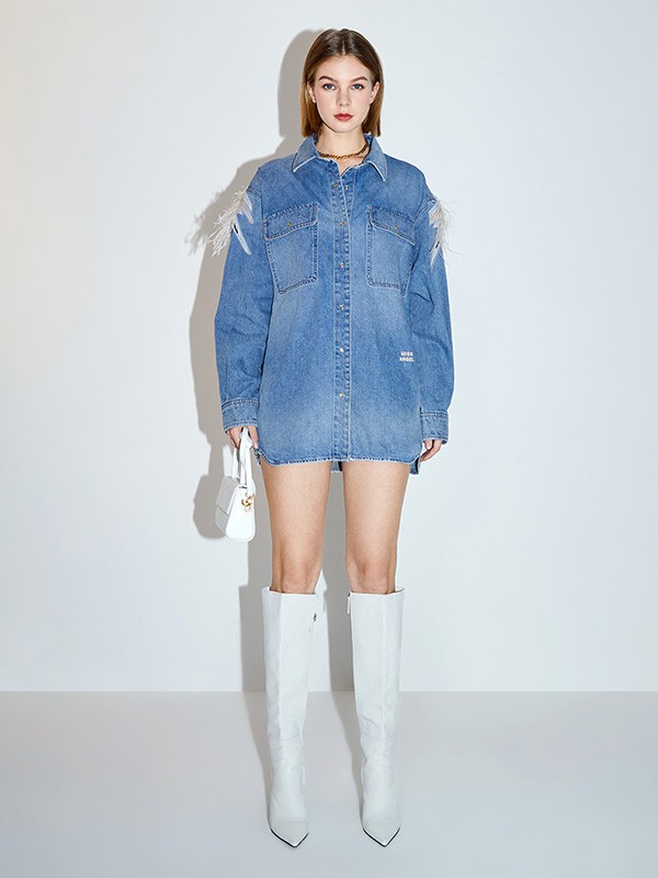 misssixty2020秋冬季蓝色宽松外套