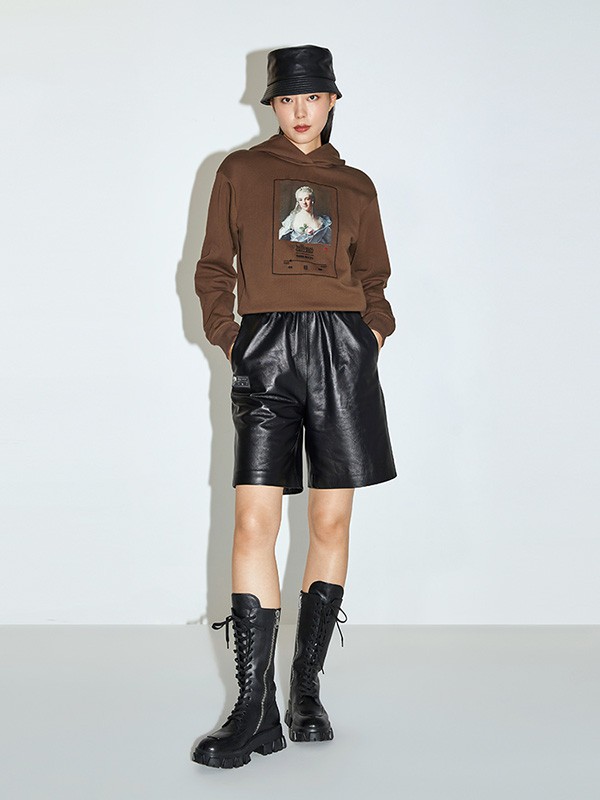 misssixty2020秋冬季咖啡色印花上衣