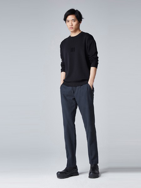 玛丝菲尔2020秋冬季黑色纯色打底衫