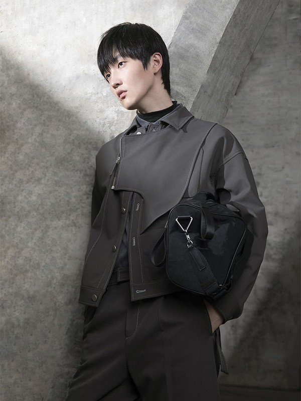 玛丝菲尔2020秋冬季灰色纯色夹克