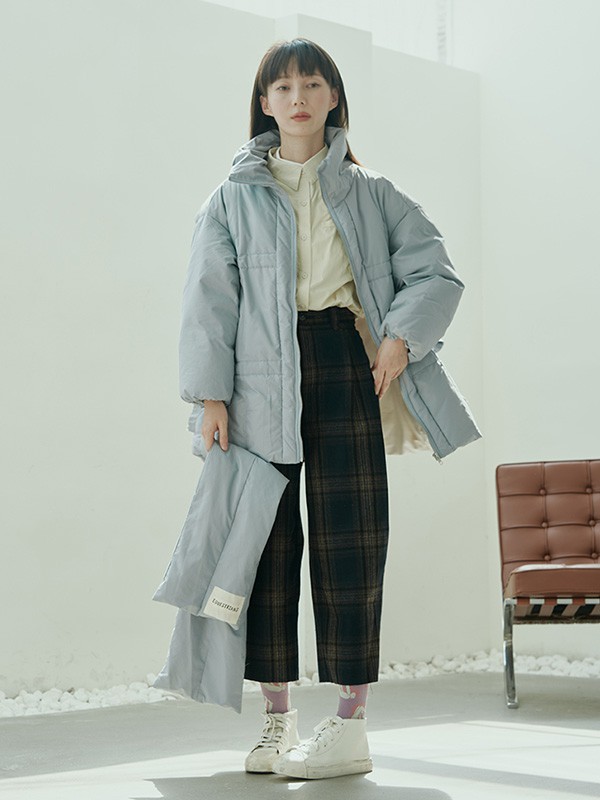 马可未2020秋冬季蓝色宽松羽绒服