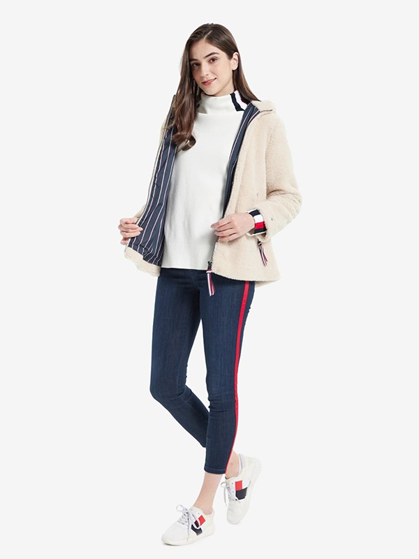 汤米·希尔费格2020秋冬季米色宽松外套