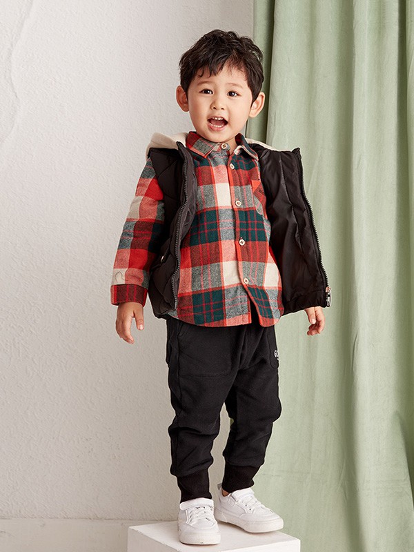 艾艾屋 2020秋冬季拼色格子衬衫