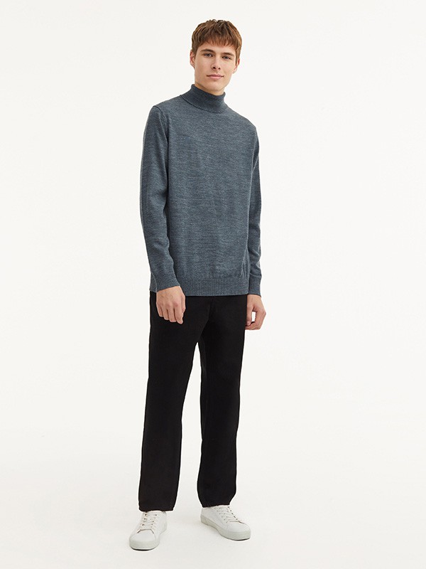 O.C.E.休闲装2020秋冬季灰色高领毛衣