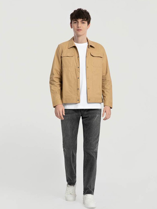 O.C.E.休闲装2020秋冬季卡其色宽松外套