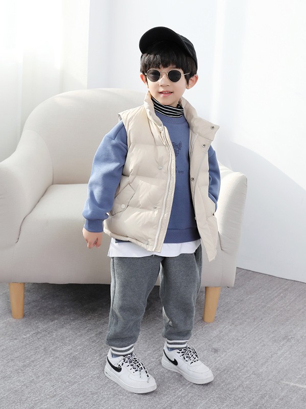 多多家2020秋冬季米色纯色马夹