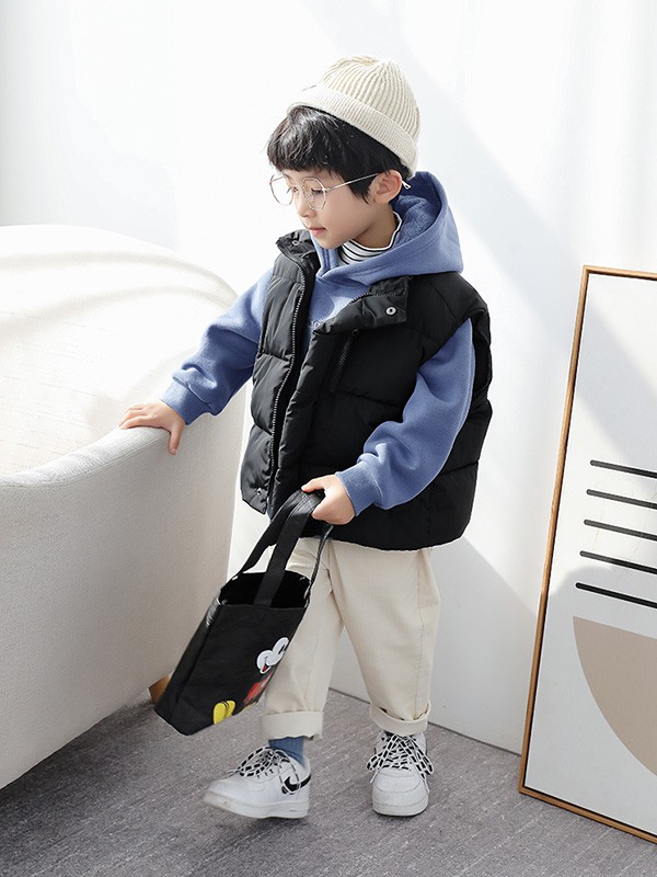 多多家2020秋冬季黑色宽松马夹