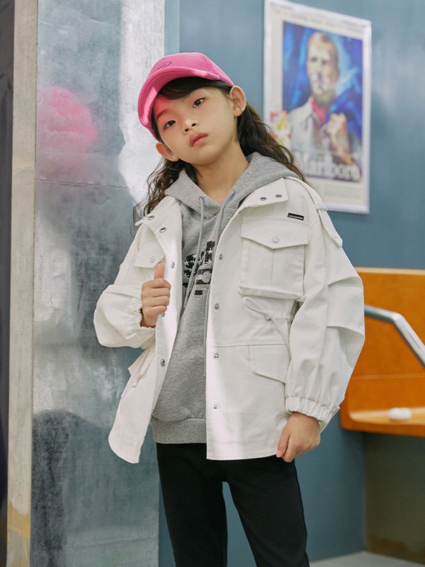 SUNTLAB2020秋冬季白色纯色外套