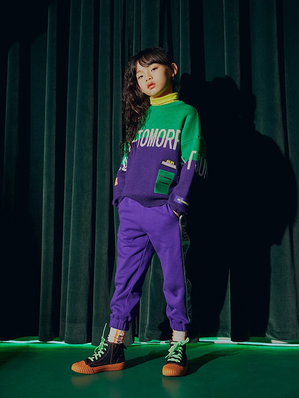 SUNTLAB2020秋冬季拼色撞色针织衫