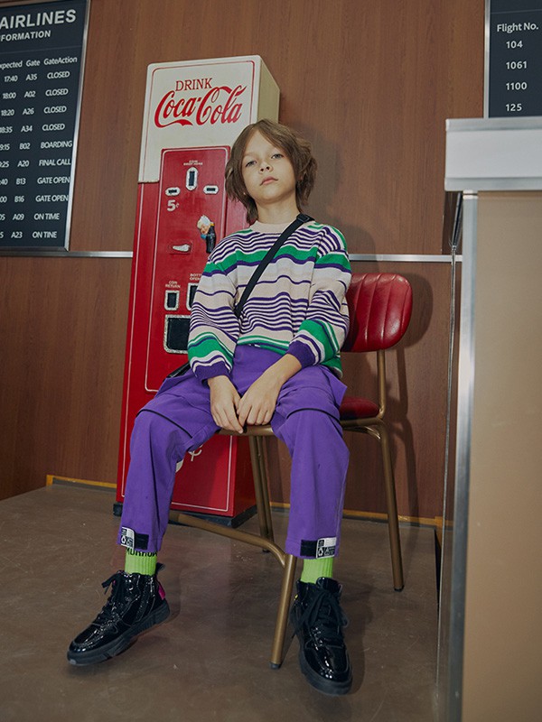 SUNTLAB2020秋冬季拼色条纹卫衣