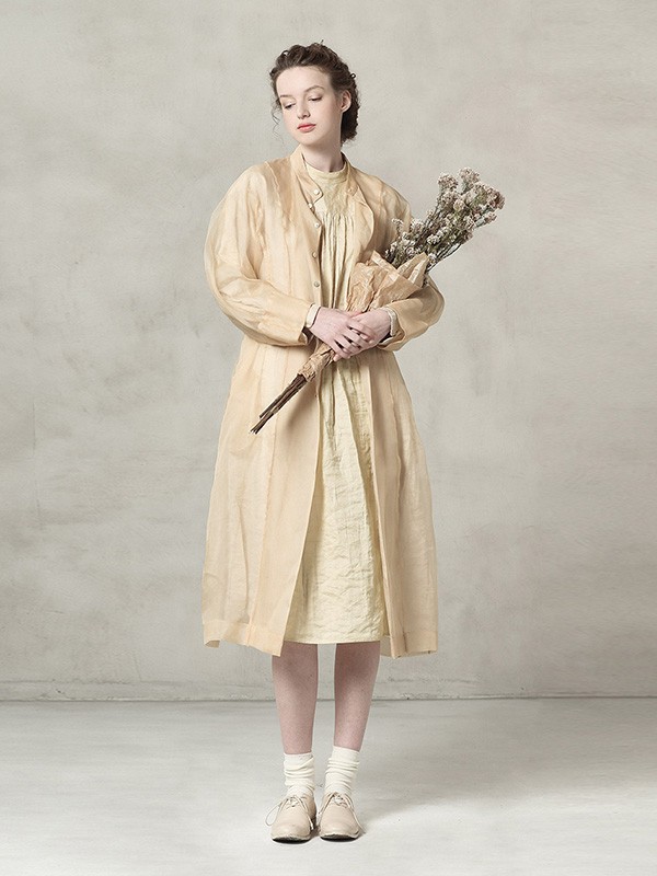 茶愫女装2020秋冬季黄色宽松外套