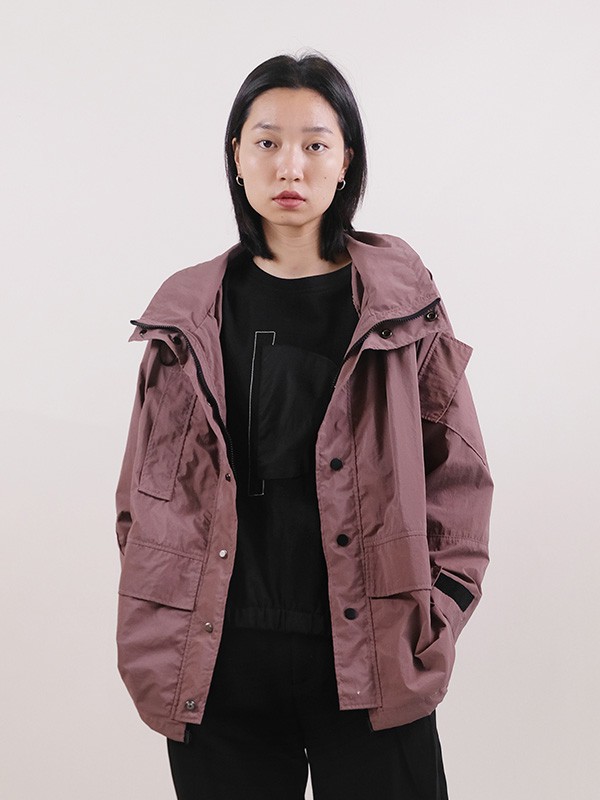 NONO2020秋冬季紫色宽松外套