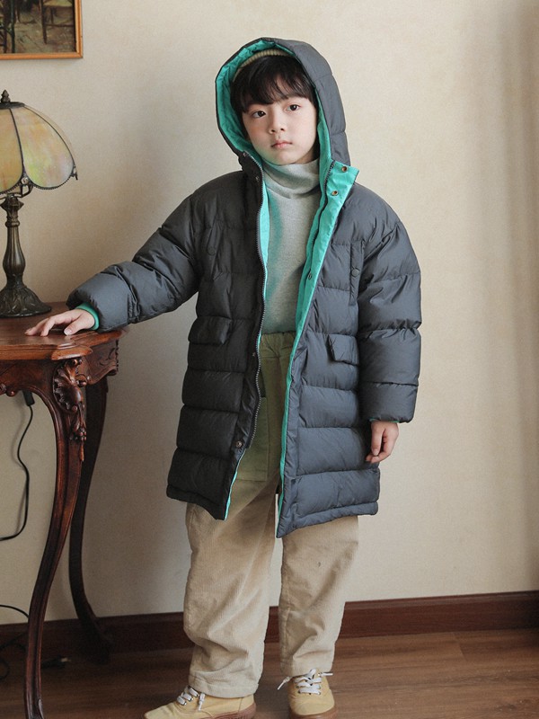 小嗨皮2020秋冬季黑色撞色羽绒服